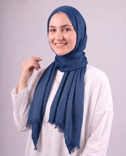 Safnga Cotton Scarf - Dark Teal