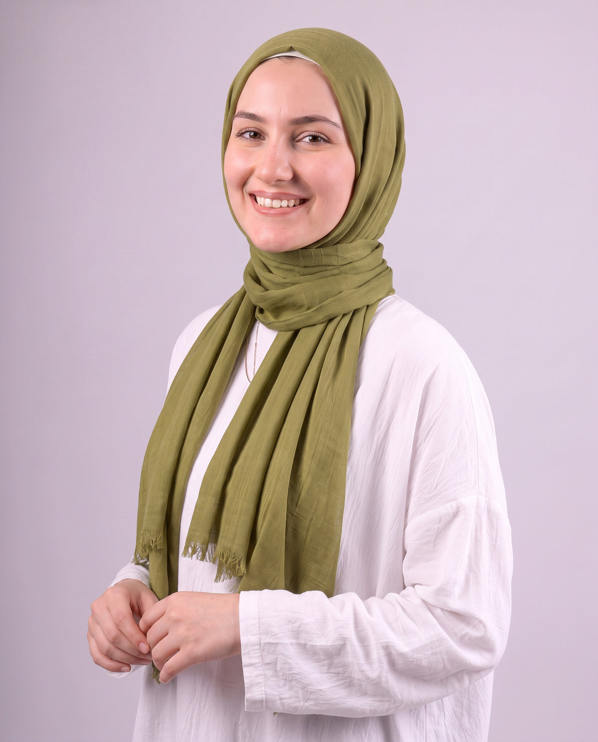 Safnga Cotton Scarf - Olive