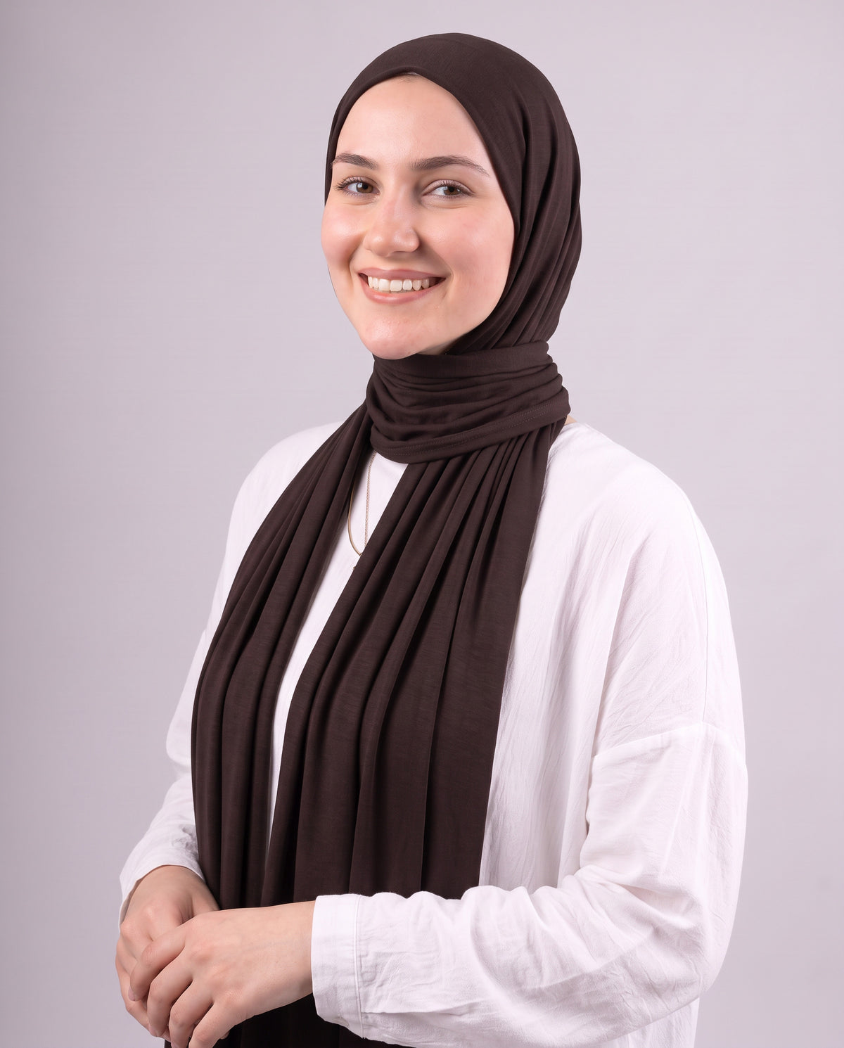 Safnga Cotton Scarf - Dark Brown
