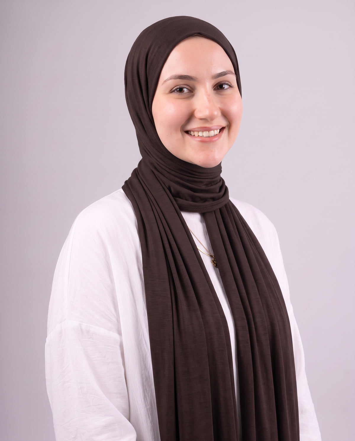 Safnga Cotton Scarf - Dark Brown