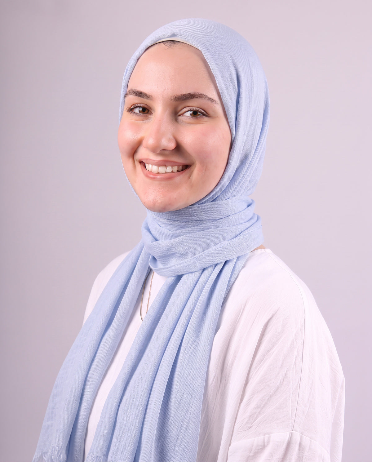 Safnga Cotton Scarf - Baby Blue