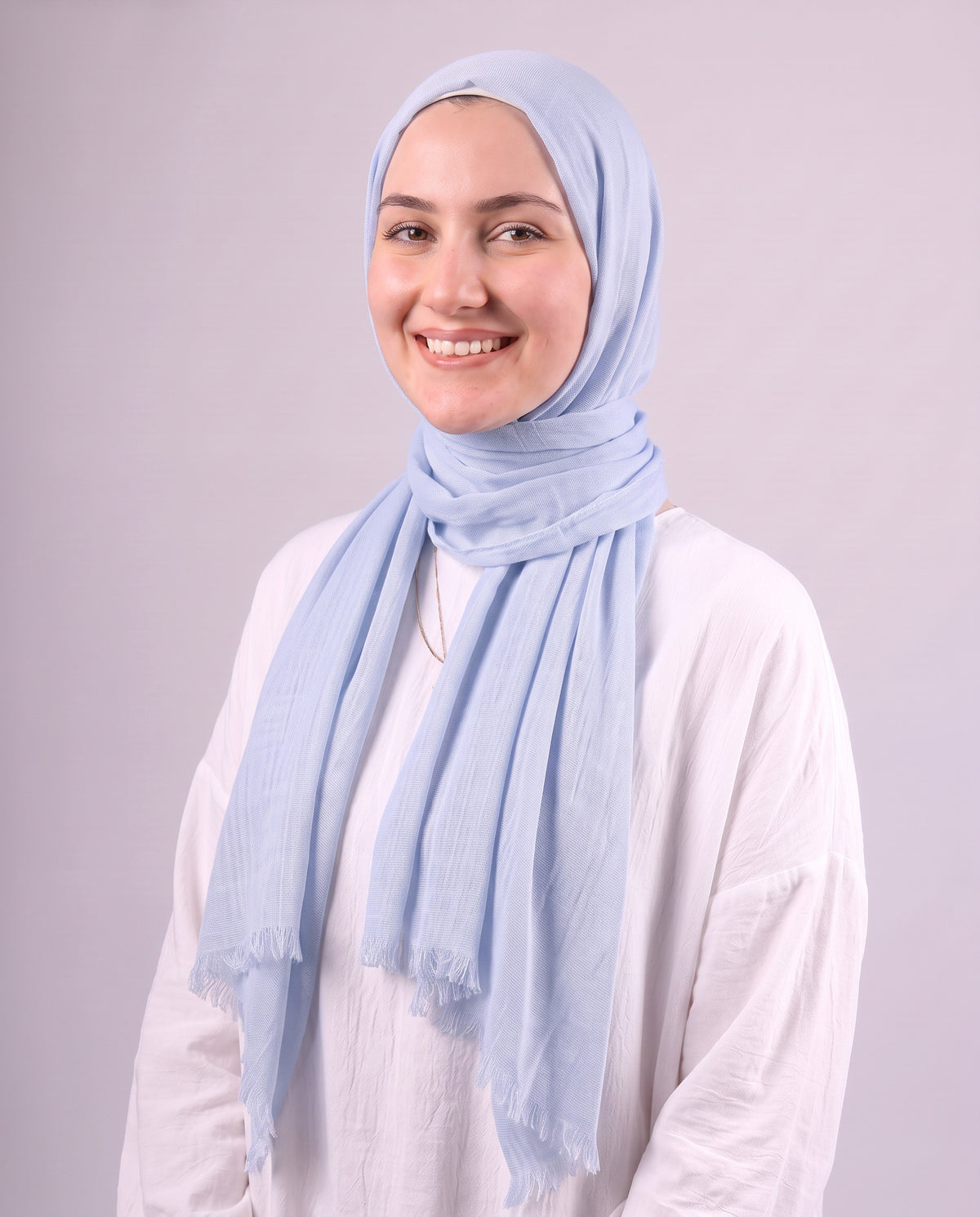 Safnga Cotton Scarf - Baby Blue