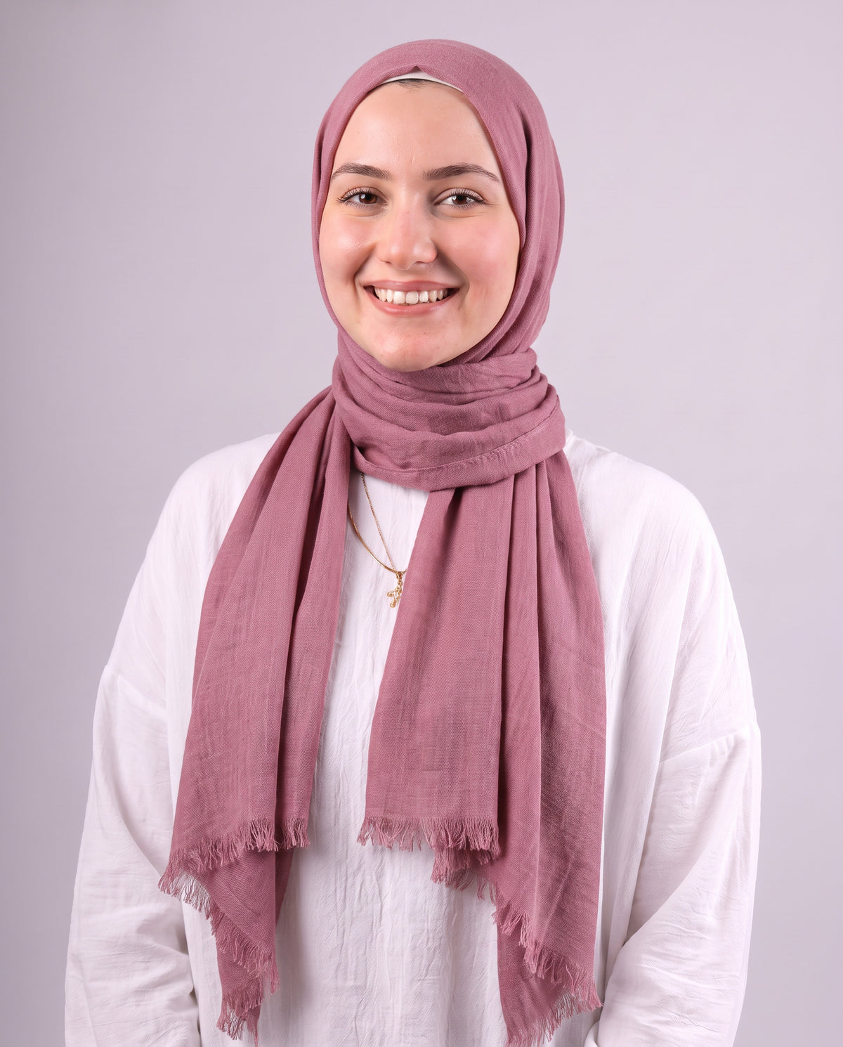 Safnga Cotton Scarf - Dark Cashmere
