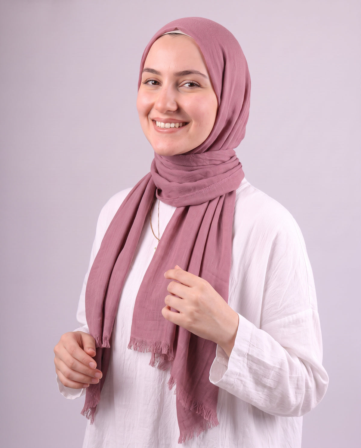 Safnga Cotton Scarf - Dark Cashmere
