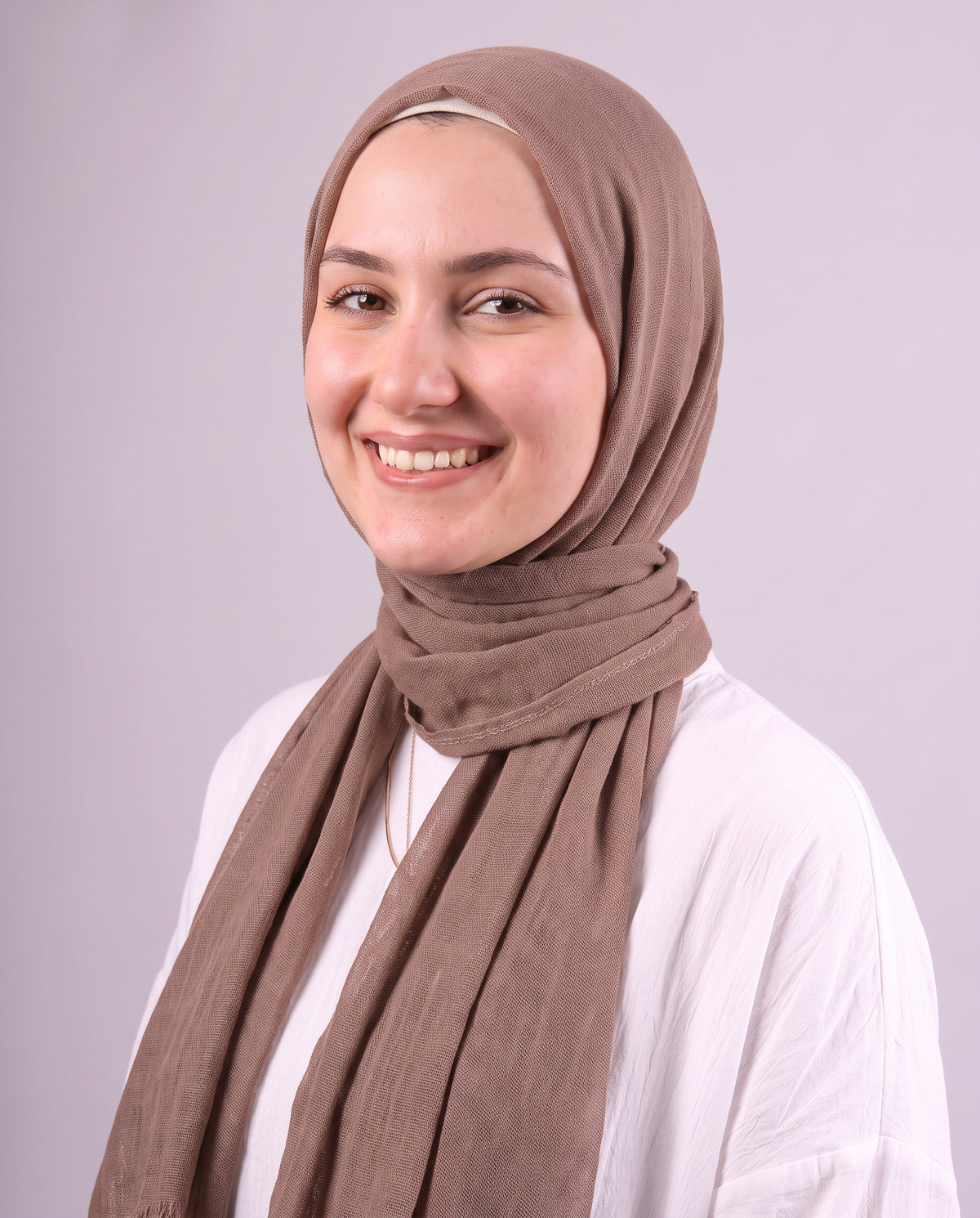 Safnga Cotton Scarf - Medium Café