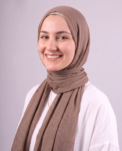 Safnga Cotton Scarf - Medium Café