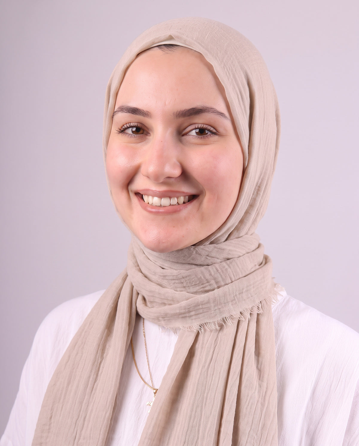 Safnga Cotton Scarf - Medium Beige