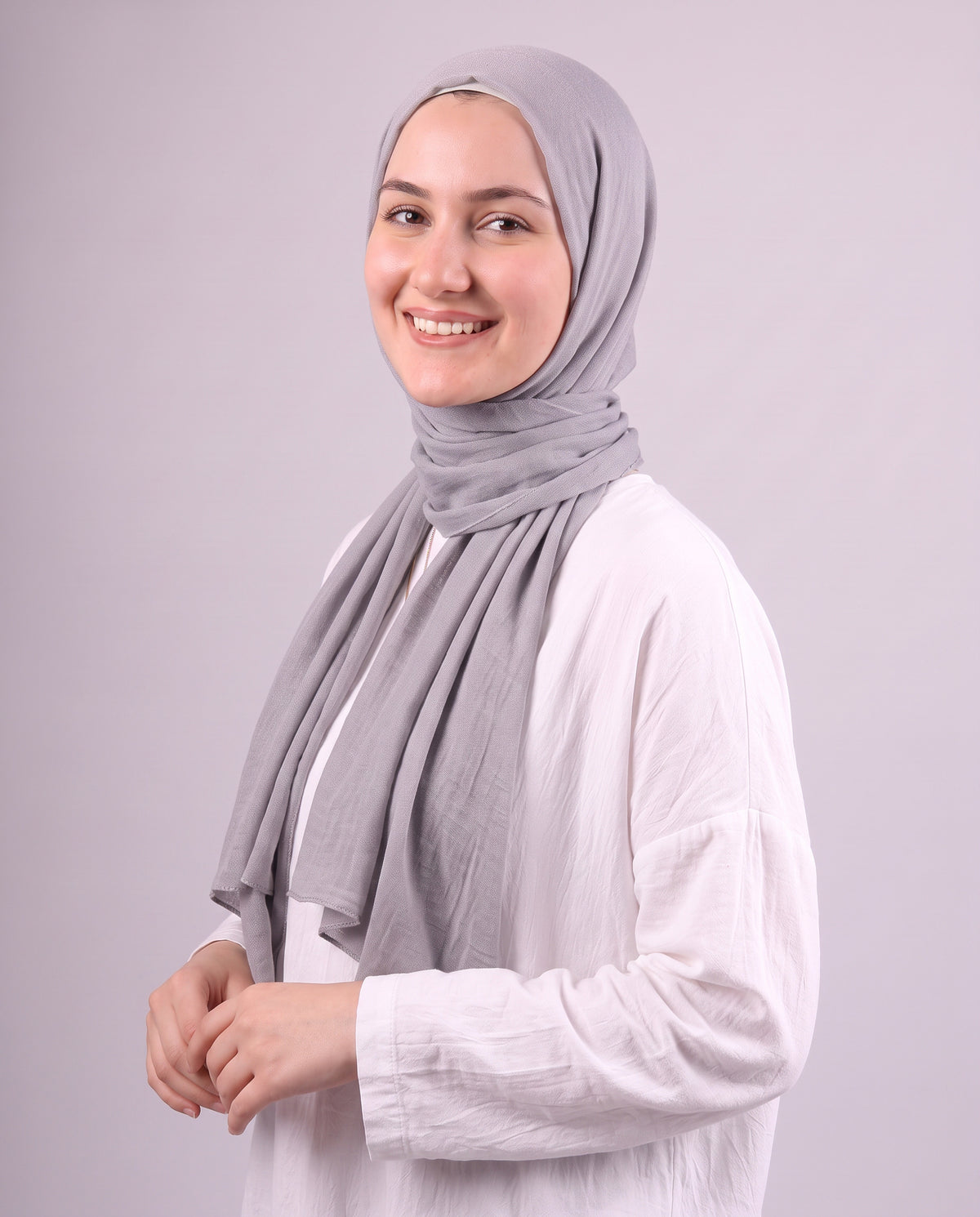 Safnga Cotton Scarf - Medium Grey