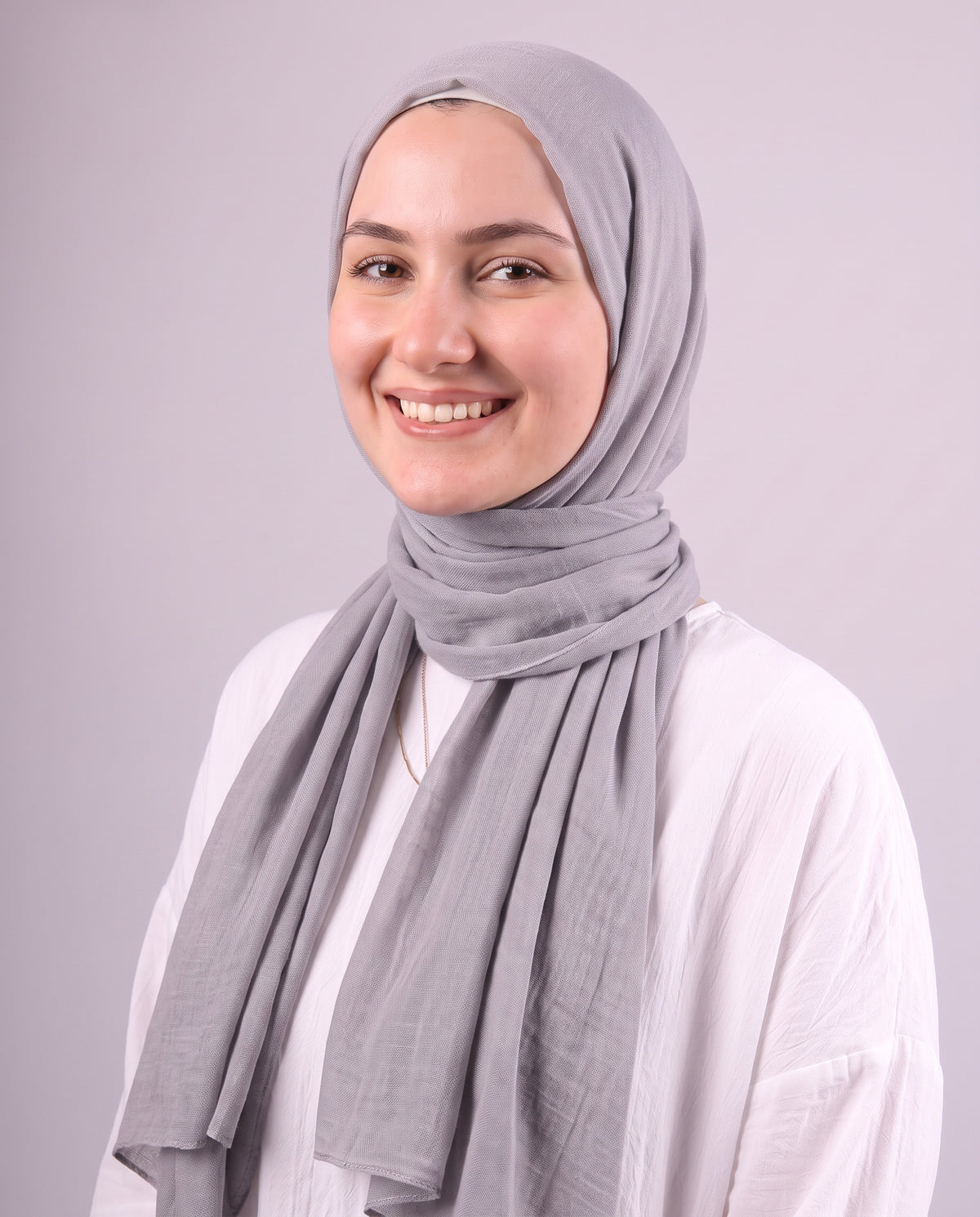 Safnga Cotton Scarf - Medium Grey