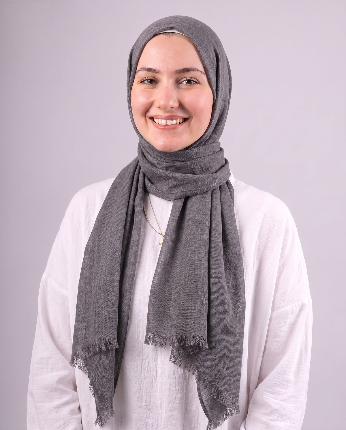 Safnga Cotton Scarf - Dark Grey