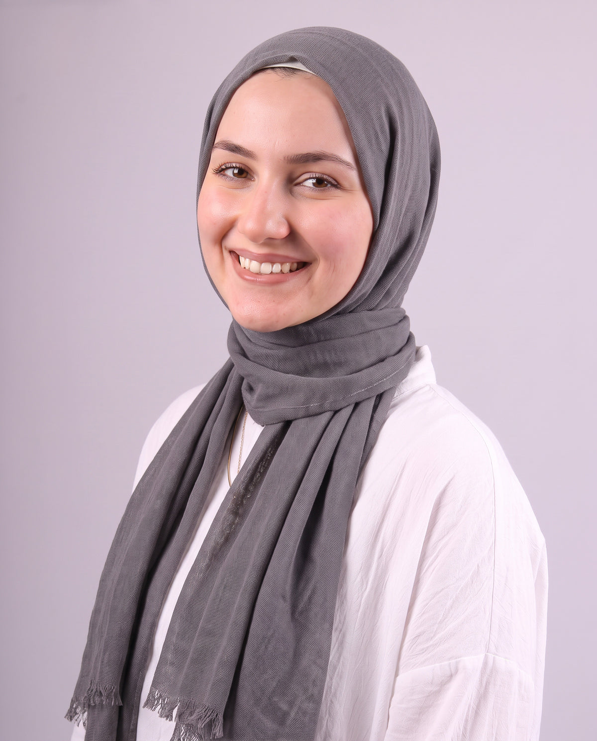 Safnga Cotton Scarf - Dark Grey