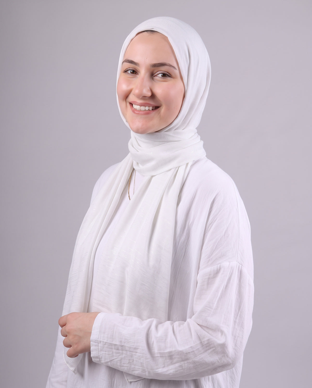 Strap Kuwaiti Scarf - White