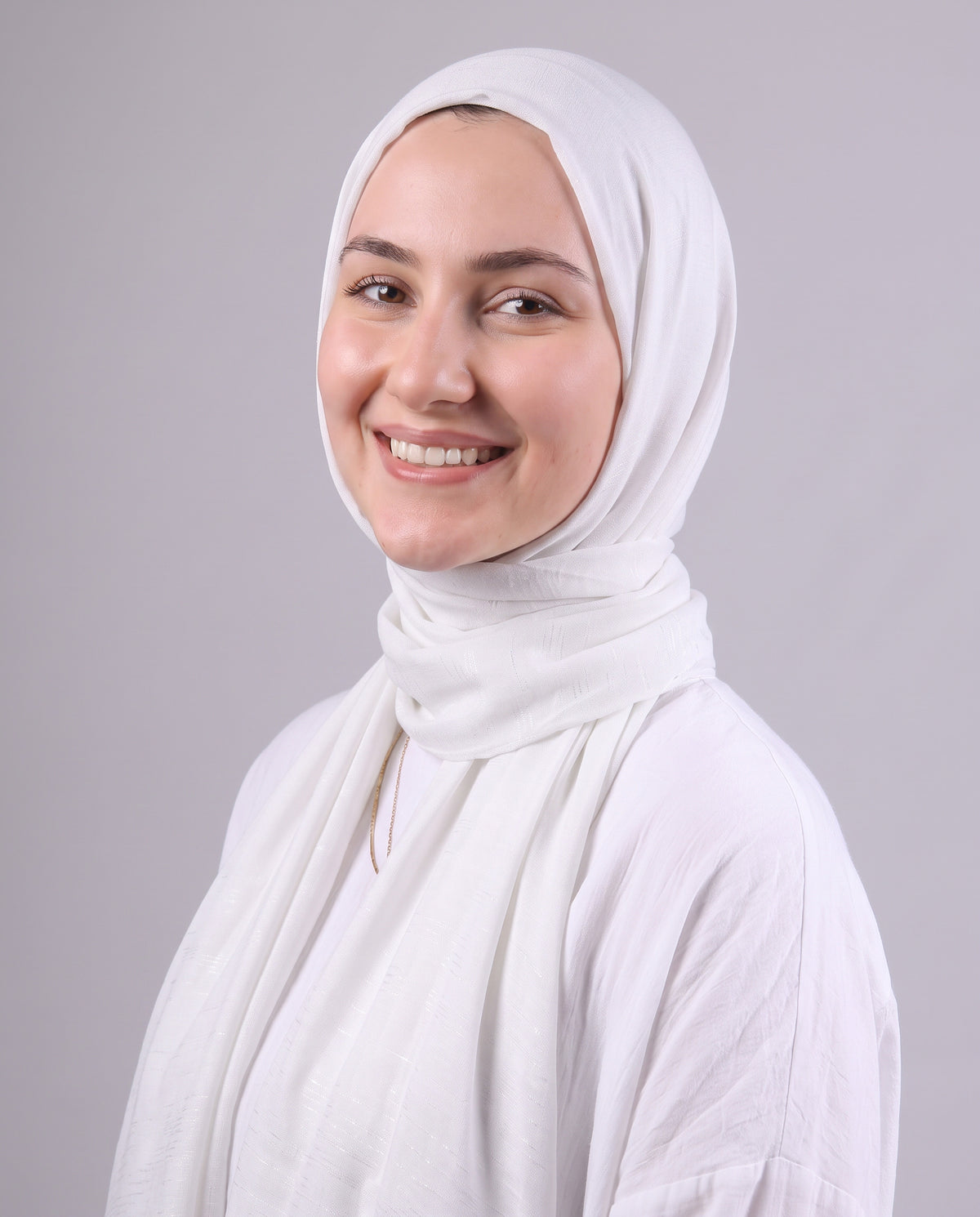 Strap Kuwaiti Scarf - White