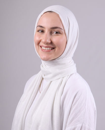 Strap Kuwaiti Scarf - White
