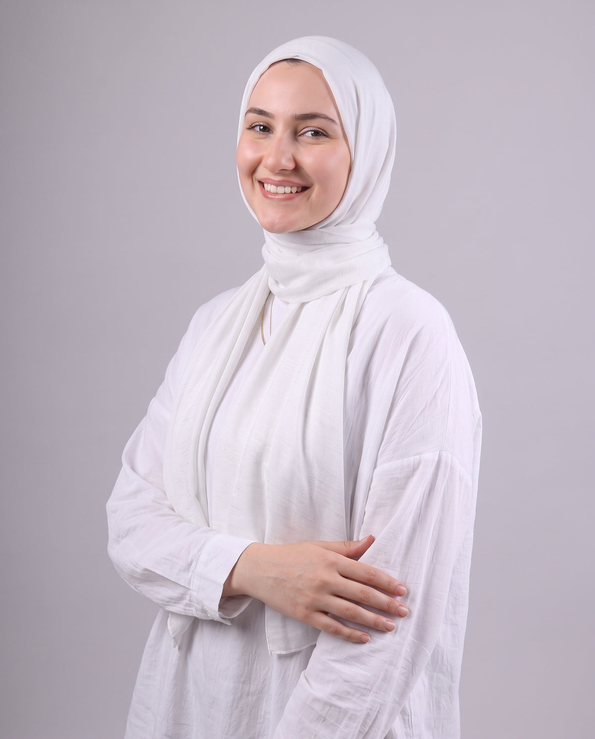 Strap Kuwaiti Scarf - White