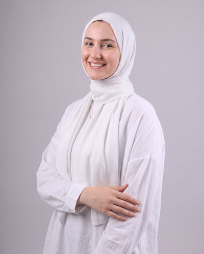 Strap Kuwaiti Scarf - White