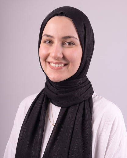 Strap Kuwaiti Scarf - Black