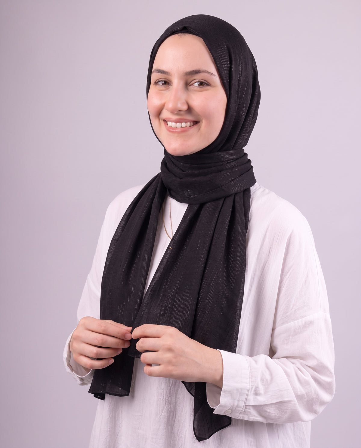 Strap Kuwaiti Scarf - Black