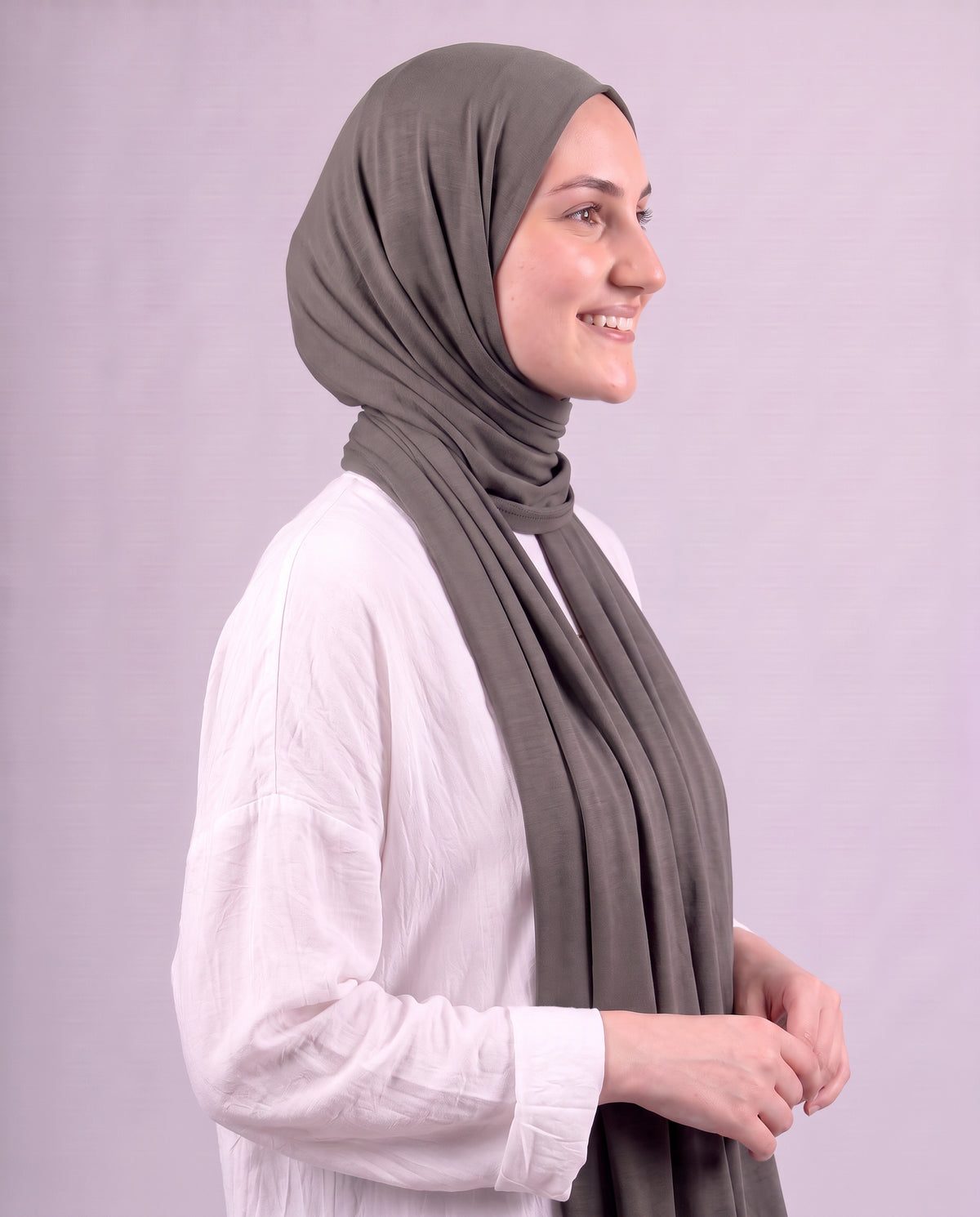 Plain Kuwaiti Scarf - Dark Grey