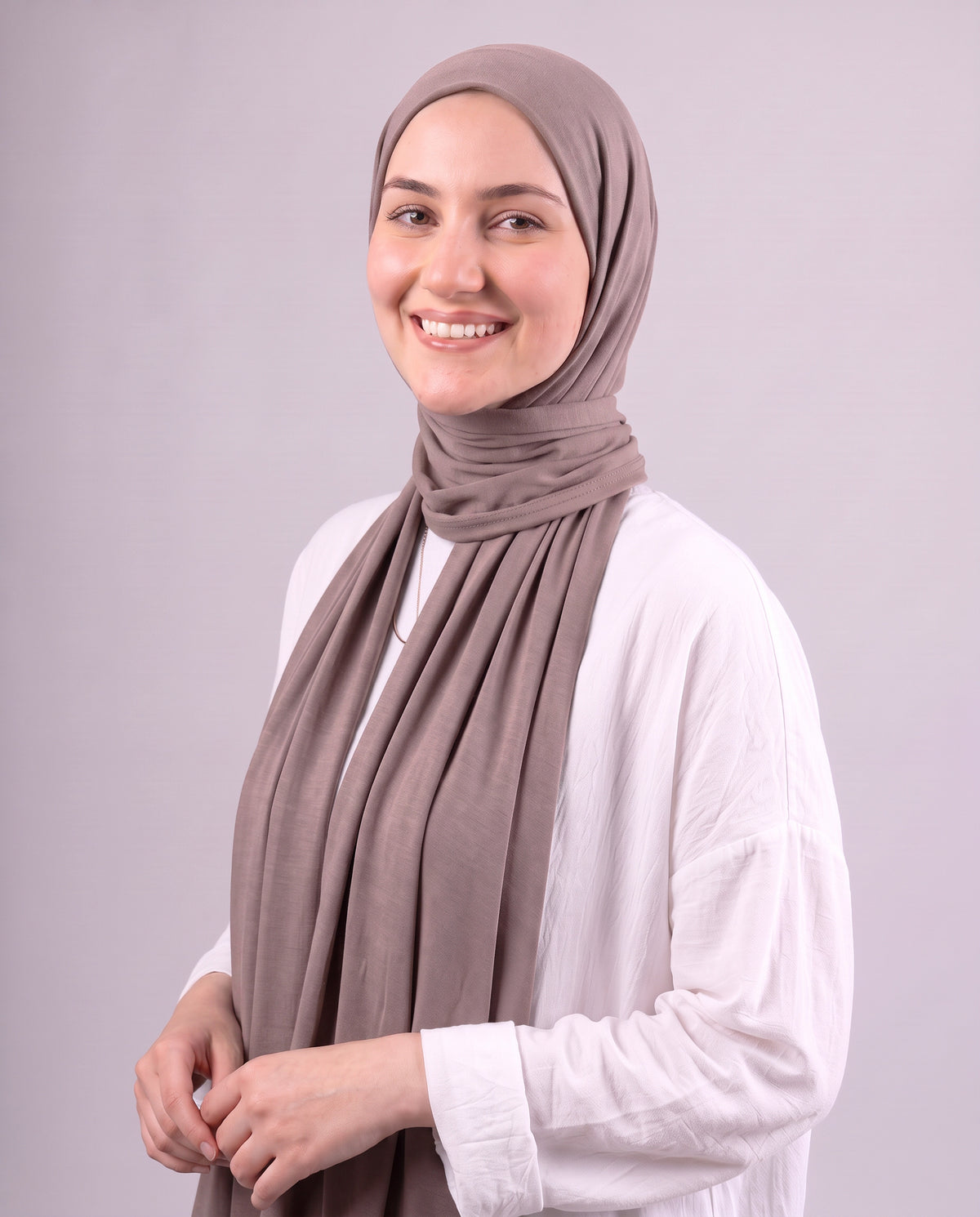 Plain Kuwaiti Scarf - Café