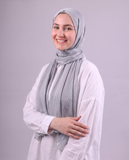 Lines Devore Kuwaiti Scarf - Grey