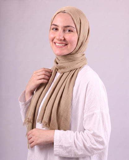 Safnga Cotton Scarf - Beige
