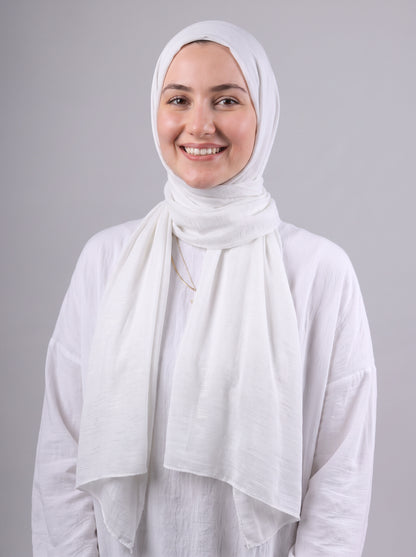Strap Kuwaiti Scarf - White