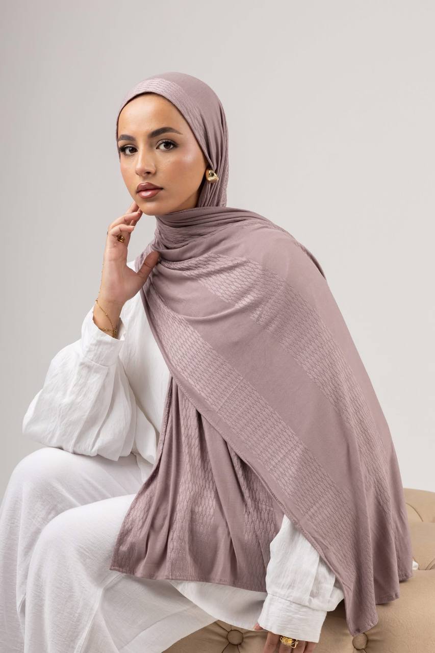 Desert Scale Kuwaiti Scarf in Mauve #Color_Mauve