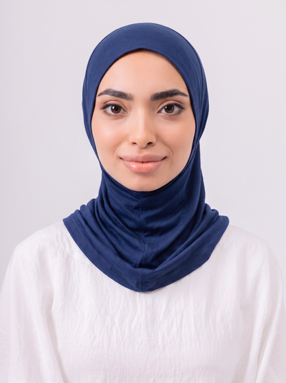 Ready Wrap One Piece Hijab in Navy #Color_Navy