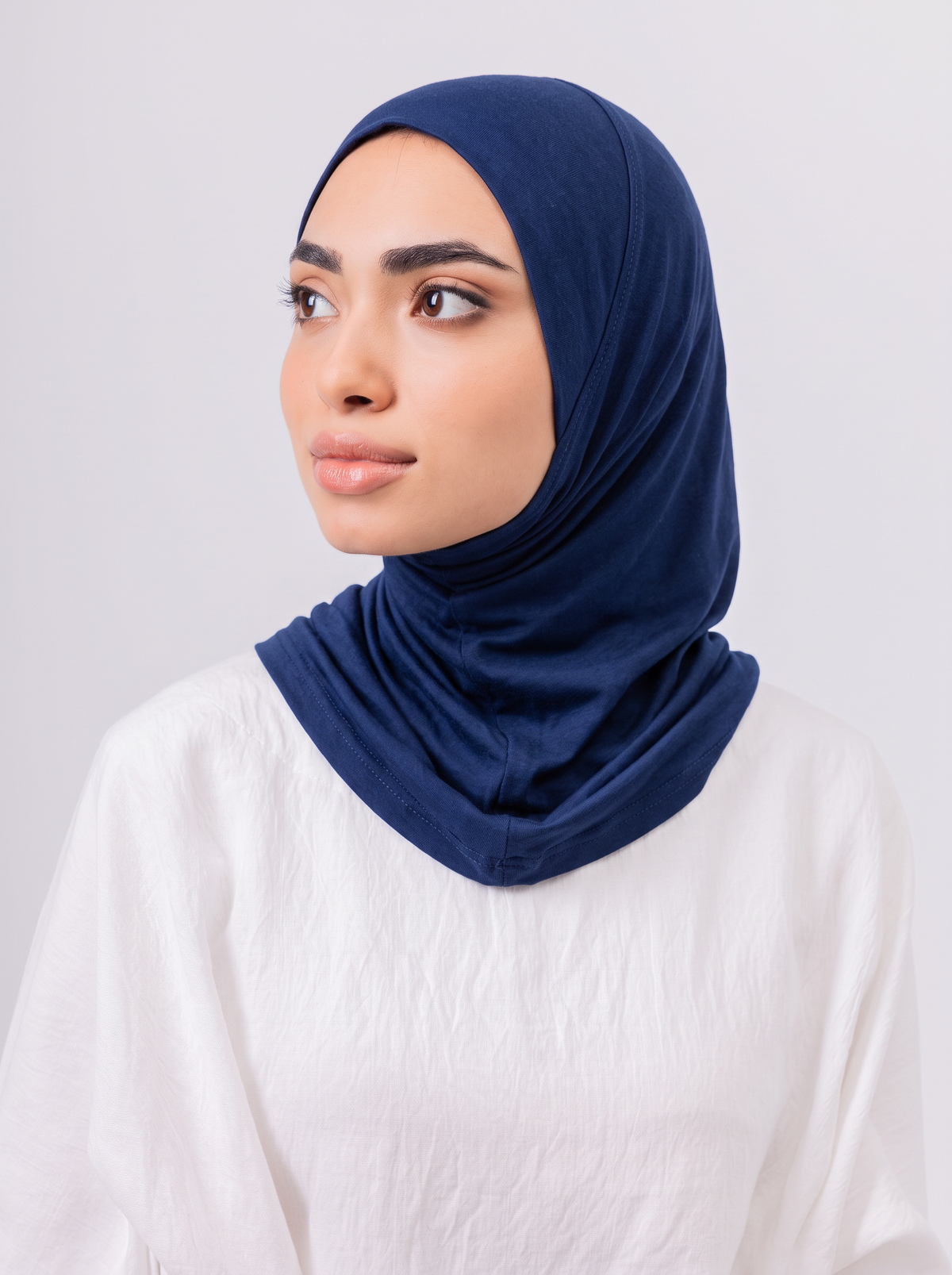 Ready Wrap One Piece Hijab in Navy #Color_Navy