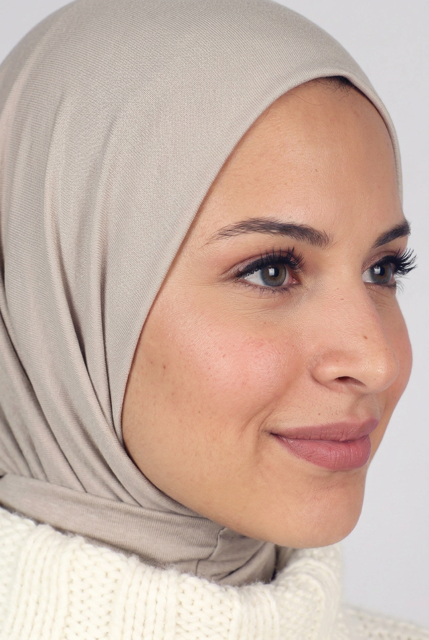 Ready Two Snap Hijab - Greige