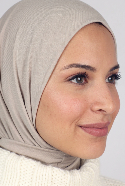 Ready Two Snap Hijab - Greige