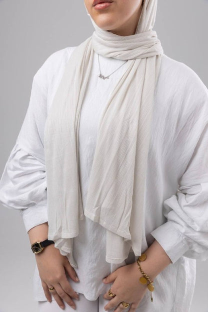 Lulua Scarf and Bandana Set in Off White #Color_Off White