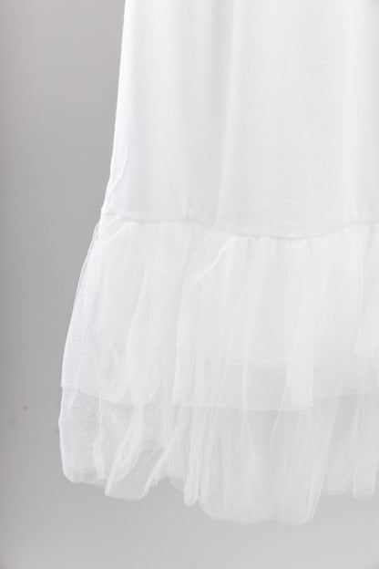 Ballet Layer Tulle Extension Skirt in Off White #Color_Off White