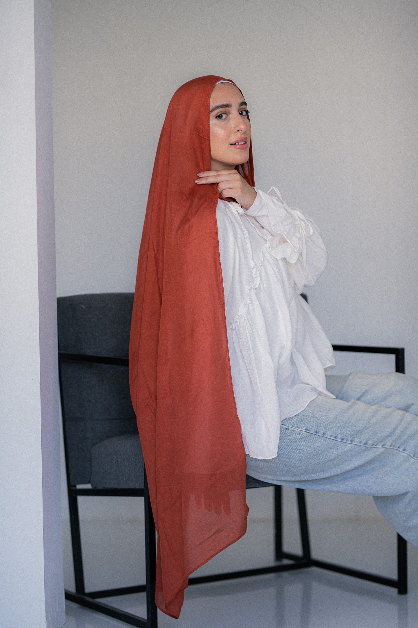 Cotton Modal Brick red