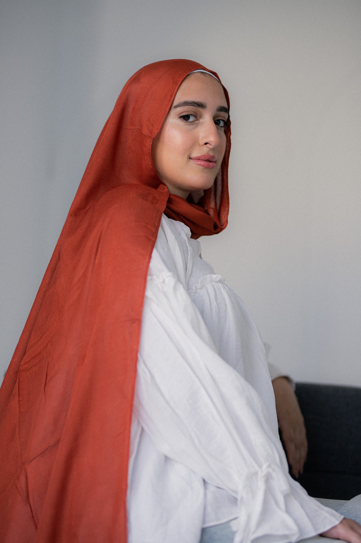 Cotton Modal Brick red