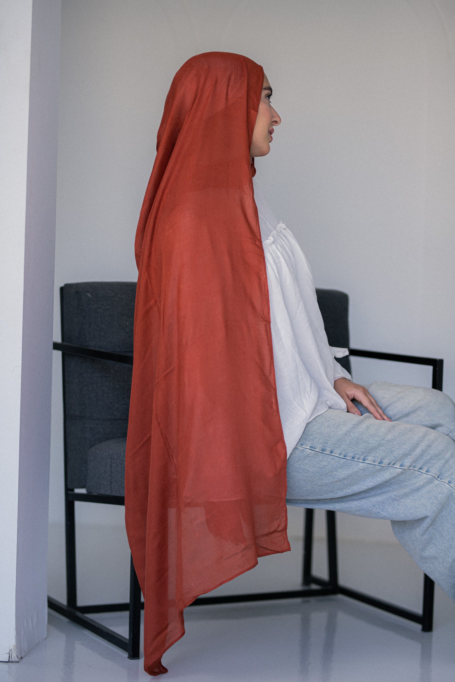 Cotton Modal Brick red