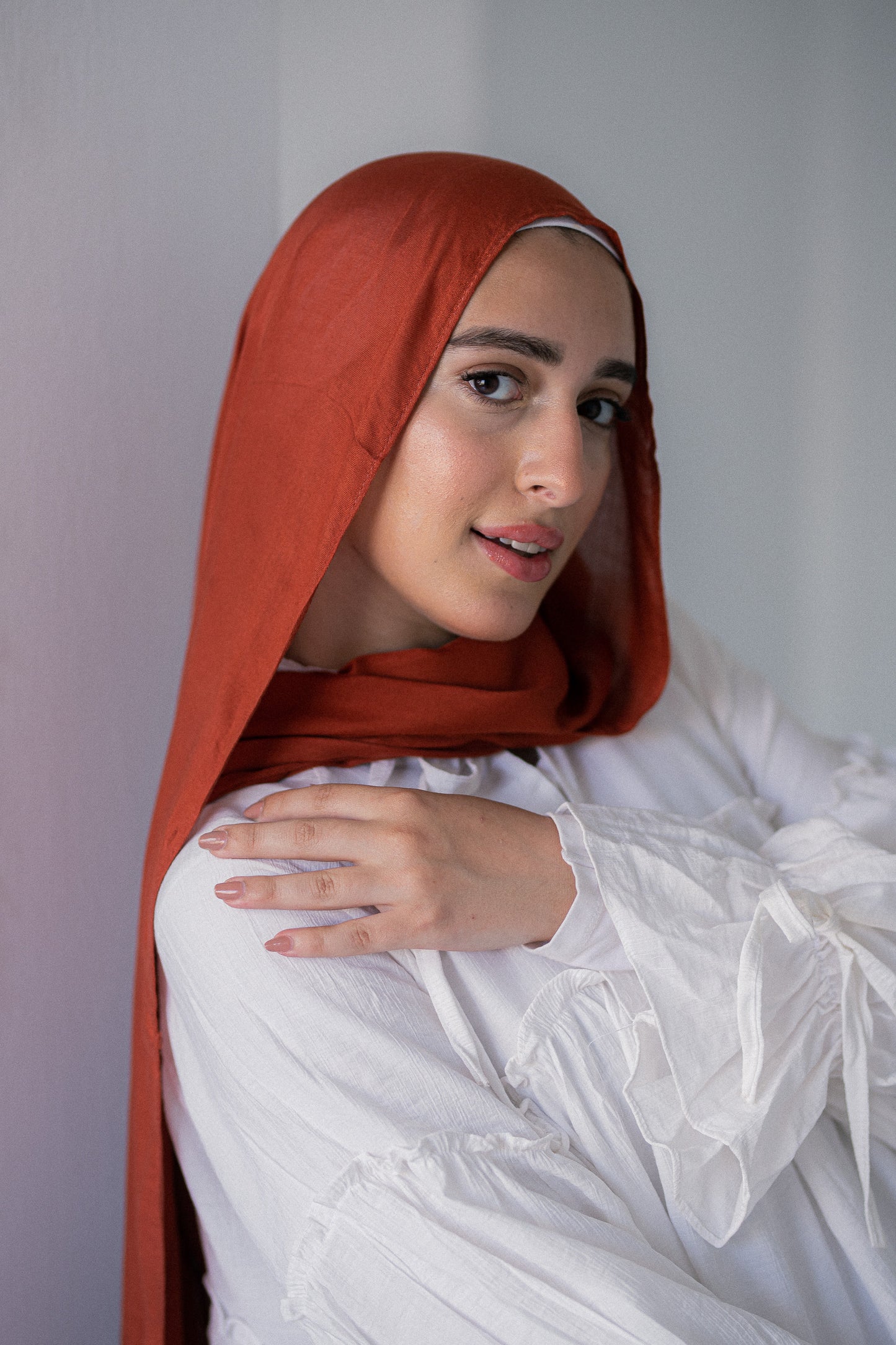 Cotton Modal Brick red