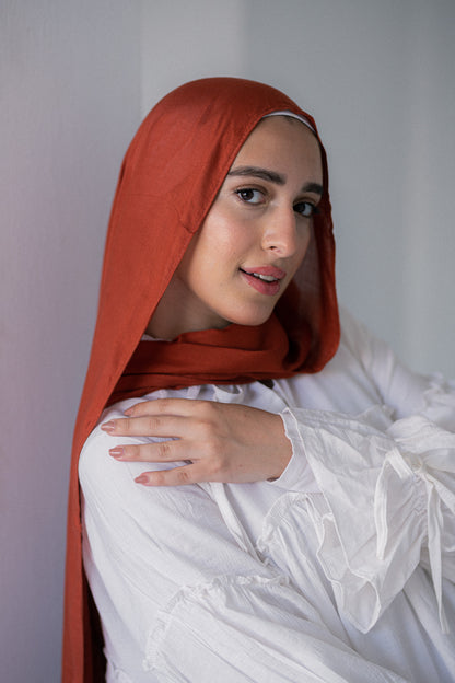 Cotton Modal Brick red