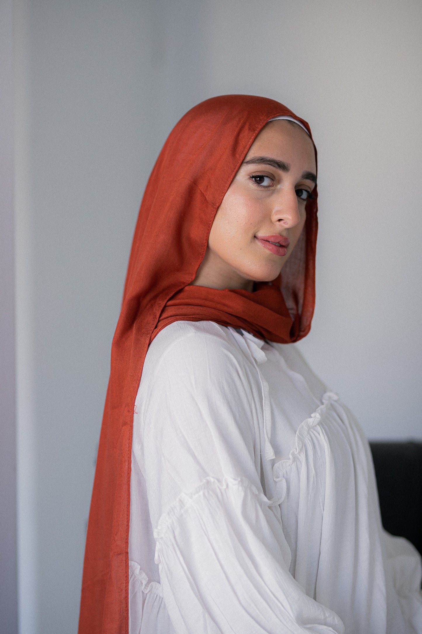 Cotton Modal Brick red