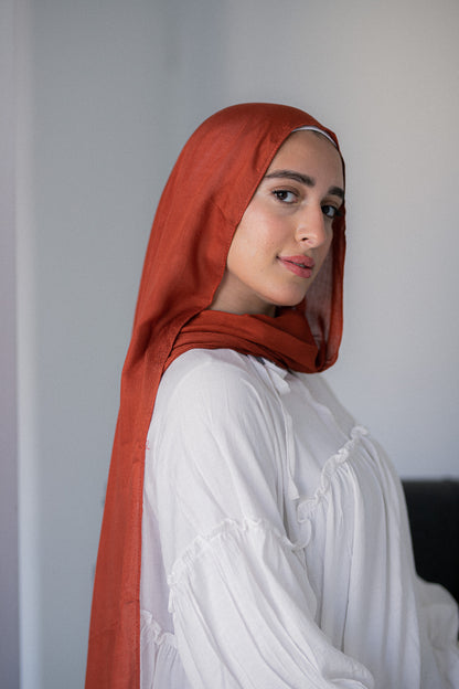 Cotton Modal Brick red