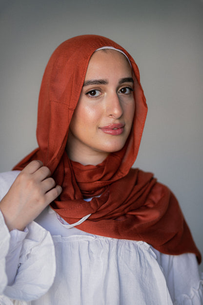 Cotton Modal Brick red