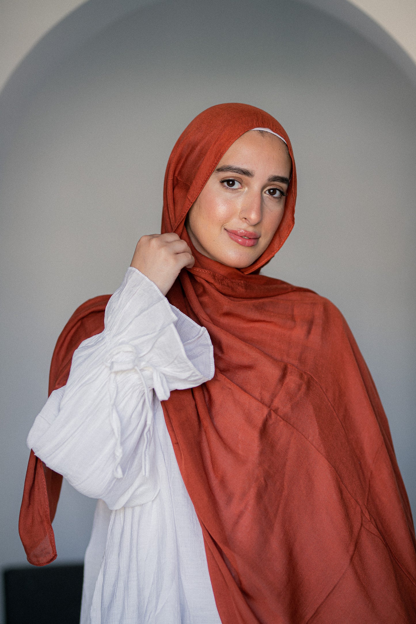 Cotton Modal Brick red