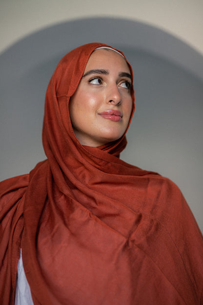 Cotton Modal Brick red