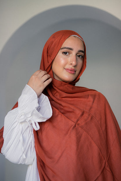 Cotton Modal Brick red