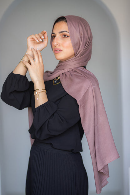 Cotton Modal Dark Mauve