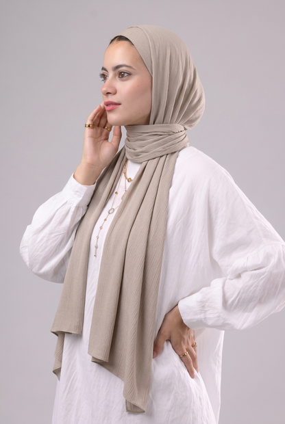 Lulua Scarf and Bandana Set - Greige