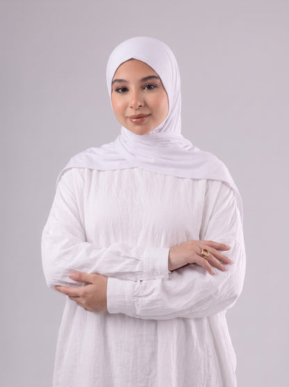 Quick Wrap Hijab in White #Color_White