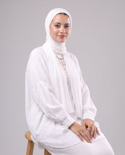Lulua Scarf and Bandana Set in White #Color_White